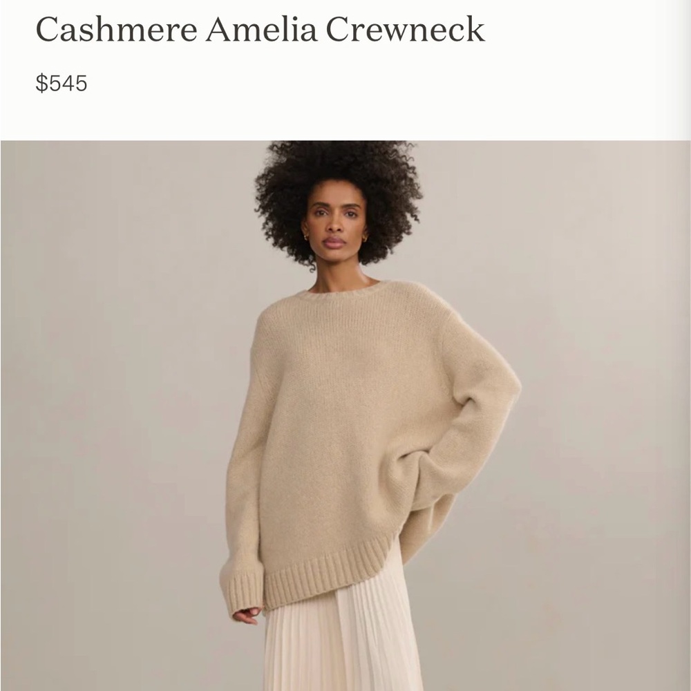Jenni Kayne XXS  Amelia Crewneck Sweater - SAND
